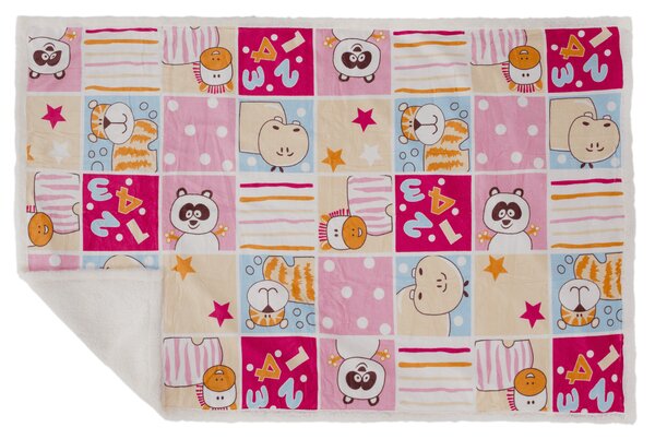 KONDELA Detská deka, farebný patchwork, 100x150, CIMA