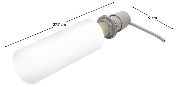 KONDELA Dávkovač saponátu ku kuchynskému drezu, 400 ml, béžová, DAKO