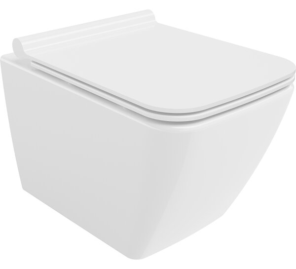 Mexen Vega WC misa Rimless so sedadlom s pomalým zatváraním slim, duroplast, biely lesk - 30654000
