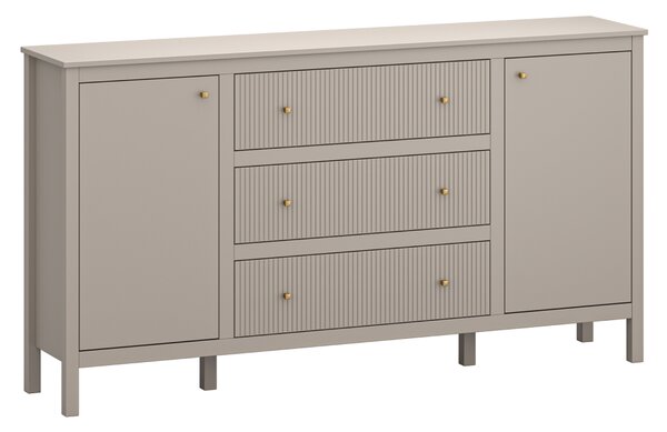 KONDELA Komoda, sivohnedá Taupe/dub craft zlatý, KLIO 2D3S