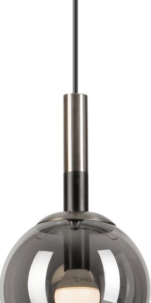 Luster na lanku ROLLO 1xE14/5W/230V matný chróm/dymová