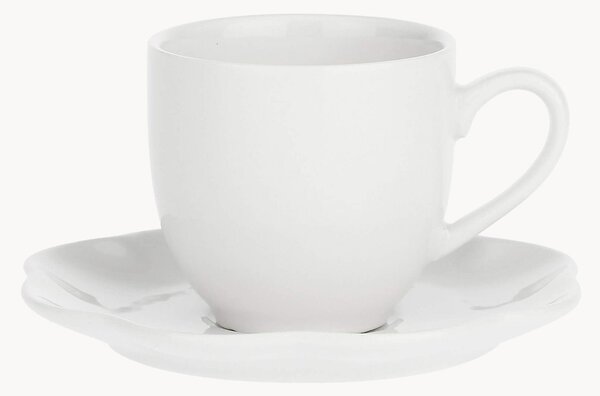 Porcelánové šálky na espresso's podšálkami Villadeifiori, 12 ks