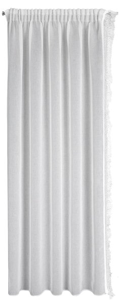 ZÁCLONA NA PÁSKE KIRA3, SADA 2KS 140X270 CM BIELA