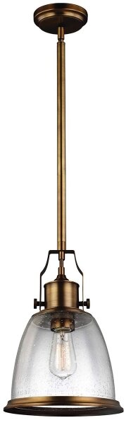 Feiss FE-HOBSON-P-M-AB - Luster na tyči HOBSON 1xE27/60W/230V bronzová