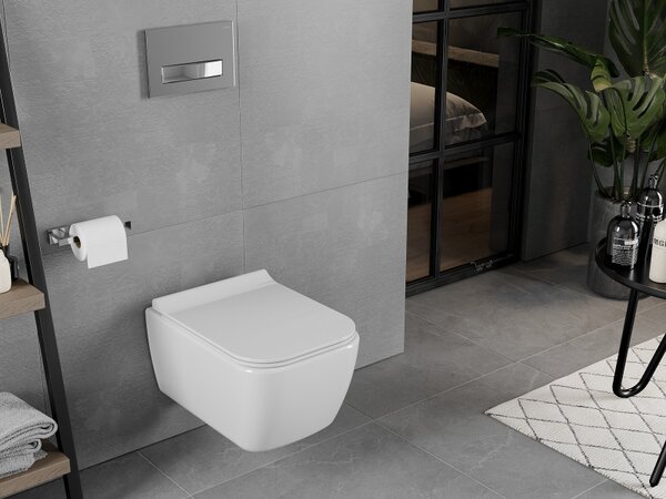 Mexen Elis závesné wc Rimless, biela - 3391XX00