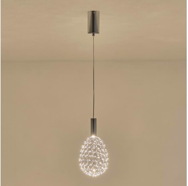 LED Luster na lanku LED/6,3W/230V 3000K lesklý chróm pr. 14 cm