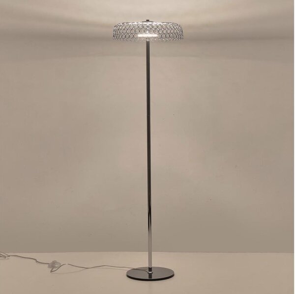 LED Stojacia lampa LED/10W/230V 3000K lesklý chróm