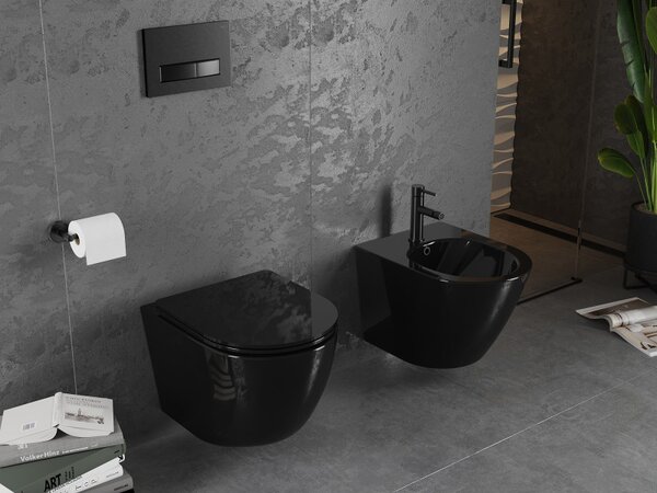 Mexen Lena, závesný bidet, čierna lesklá, 35224870