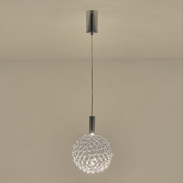 LED Luster na lanku LED/6,3W/230V 3000K lesklý chróm pr. 25 cm