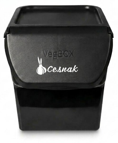 VILDE Úložný box na zemiaky a cibuľu s vetraním, VEGBOX sivý (14l - 10kg zemiakov)