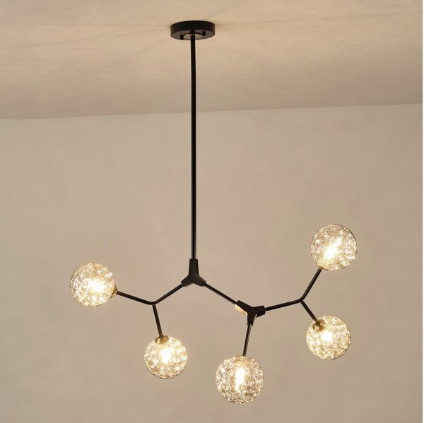Luster na tyči 5xG9/15W/230V šedá