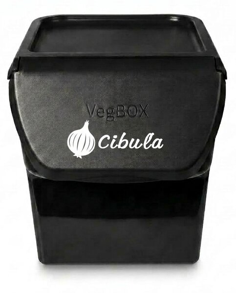 VILDE Úložný box na zemiaky a cibuľu s vetraním, VEGBOX sivý (14l - 10kg zemiakov)
