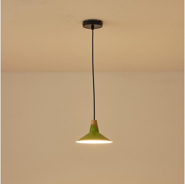 Luster na lanku 1xE27/15W/230V zelená