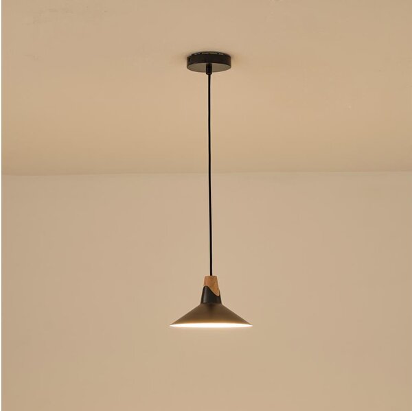 Luster na lanku 1xE27/15W/230V čierna