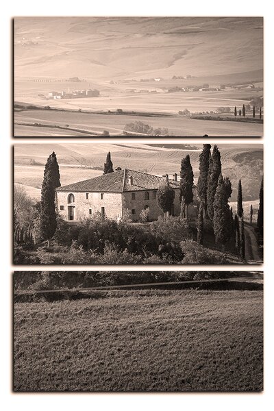 Obraz na plátne - Talianská venkovská krajina - obdĺžnik 7156QB (90x60 cm )