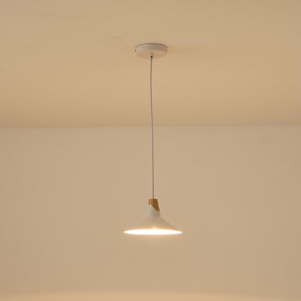 Luster na lanku 1xE27/15W/230V biela