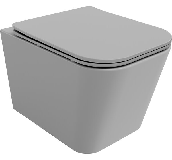 Mexen Teo WC Rimless s WC doskou slim, duroplast, svetlo-šedá matná, 30854061