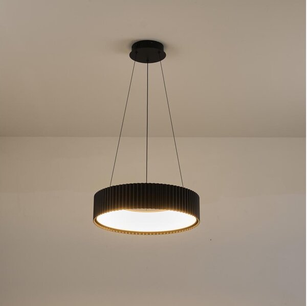 LED Luster na lanku LED/30W/230V 3000K čierna