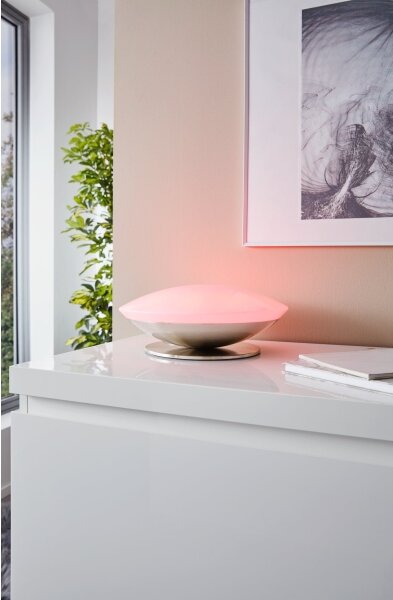 Eglo 33324 - LED RGBW stmievateľná stolná lampa FRATTINA-C LED/18W/230V matný chróm