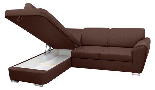 KONDELA Sedacia súprava, látka hnedá, ľavá, KENAI ROH