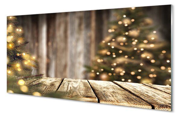 Nástenný panel  Dosky vianočné stromčeky 100x50 cm