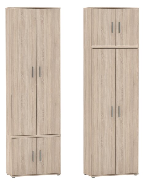 KONDELA Skriňa, policová, dvojdverová, dub sonoma, SERVO TYP 1