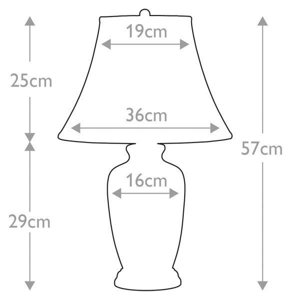 Elstead MODRÁ-G-JAR-TL - Stolná lampa MODRÁ GINGER JAR 1xE27/60W/230V