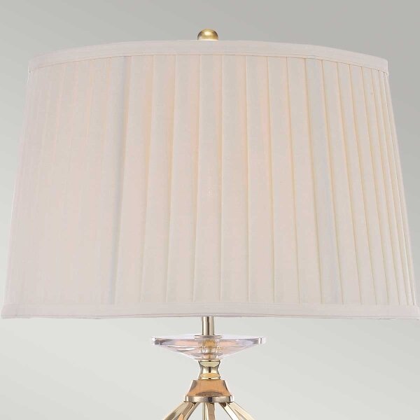 Elstead AG-TL-POL-BRASS - Stolná lampa AEGEAN 1xE27/60W/230V zlatá