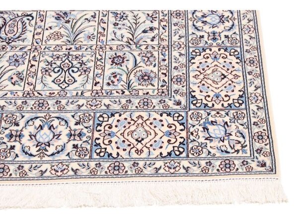 Políčkový modrý perzský koberec Iran Nain 6La 1,70 x 2,40 m