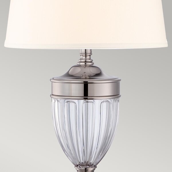 Quoizel QZ-DENNISON-PN - Stolná lampa DENNISON 1xE27/60W/230V lesklý chróm