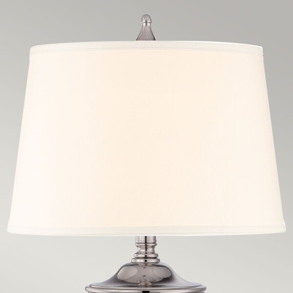 Quoizel QZ-DENNISON-PN - Stolná lampa DENNISON 1xE27/60W/230V lesklý chróm