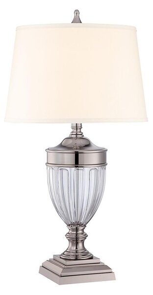 Quoizel QZ-DENNISON-PN - Stolná lampa DENNISON 1xE27/60W/230V lesklý chróm
