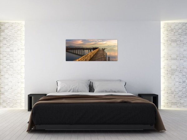 Obraz - Na brehu jazera Obersee (120x50 cm)