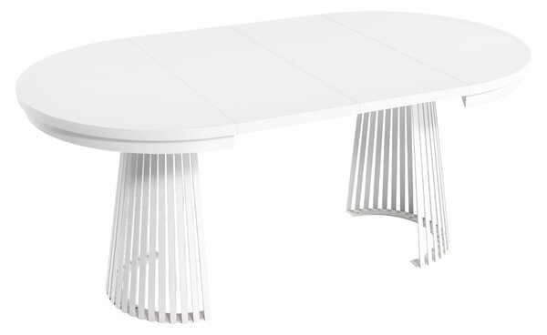 KONDELA Jedálenský rozkladací stôl, biela, 100-140-180x76,6 cm, GERDONY