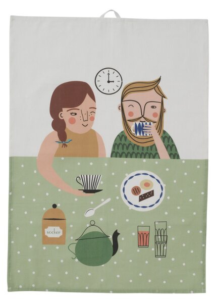 Spira of Sweden Ľanová utierka Fika 50x70