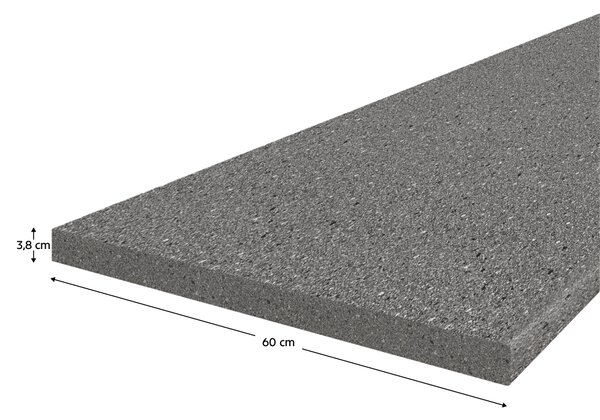 KONDELA Pracovná doska, hrúbka 3,8 cm, K203PE, granit antracit
