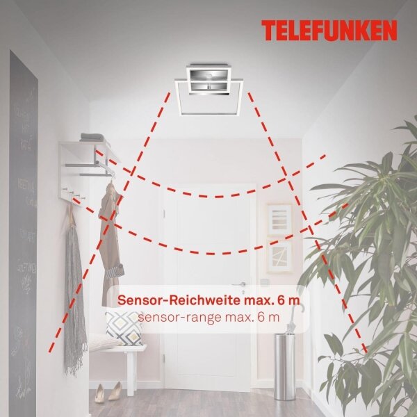 Telefunken 318608TF - LED Stropné svietidlo so senzorom FRAME LED/17W/230V 3000K
