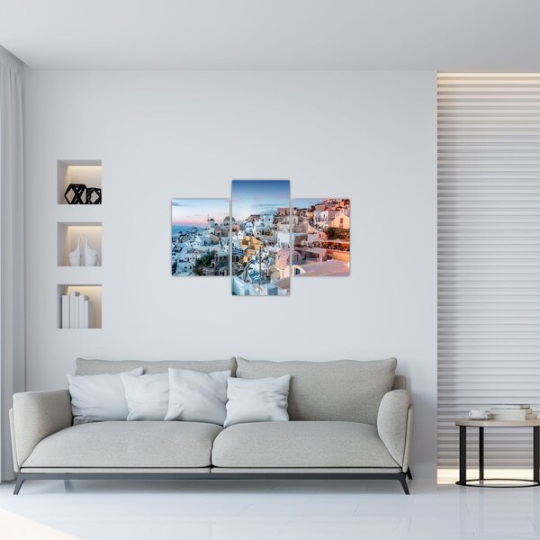 Obraz - Súmrak v Santorini (90x60 cm)