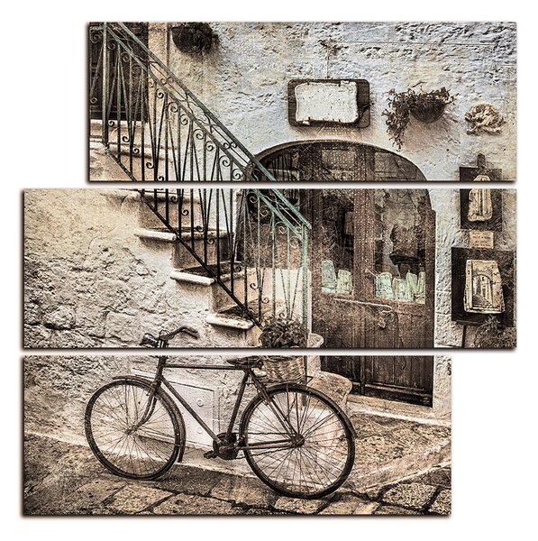 Obraz na plátne - Stará ulica v Taliansku - štvorec 3153FD (75x75 cm)
