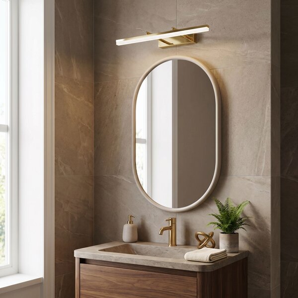 Toolight Toolight, LED nástenné svietidlo, 60cm, 9W, 4000K, 1000lm, APP1873-1W, Zlatá, OSW-66028