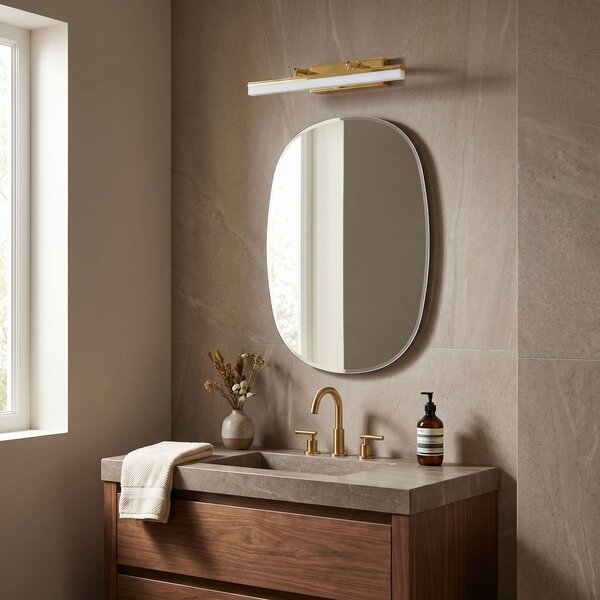 Toolight Toolight, LED nástenné svietidlo, 40cm, 6W, 4000K, 1000lm, APP1872-1W, Zlatá, OSW-60985