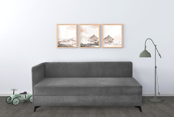 KONDELA Váľanda s úložným priestorom, 120x200, tmavosivá, ISIB