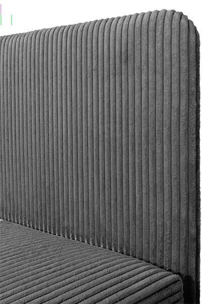 KONDELA Váľanda s úložným priestorom, 120x200, tmavosivá, ISIB