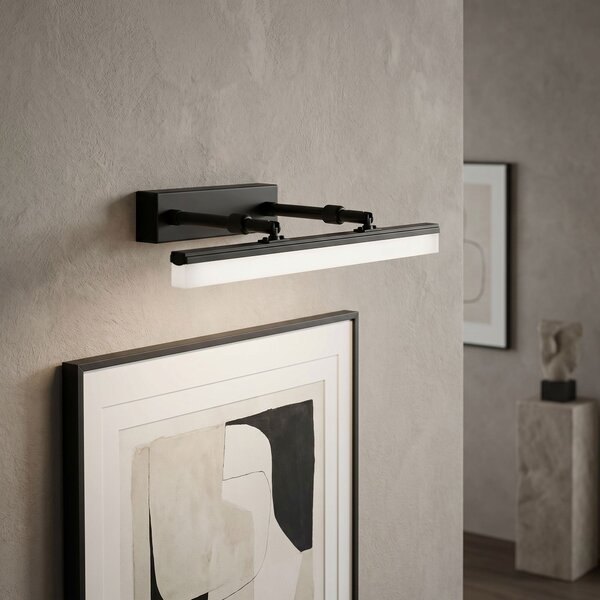 Toolight Toolight, LED nástenné svietidlo, 40cm, 6W, 4000K, 1000lm, APP1878-1W, Čierna matná, OSW-66033
