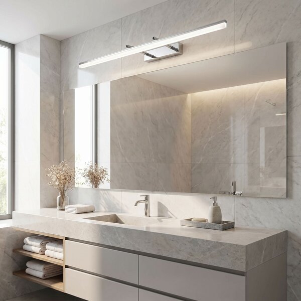 Toolight Toolight, LED nástenné svietidlo, 80cm, 13W, 4000K, 1000lm, APP1871-1W, Chrómová, OSW-66027