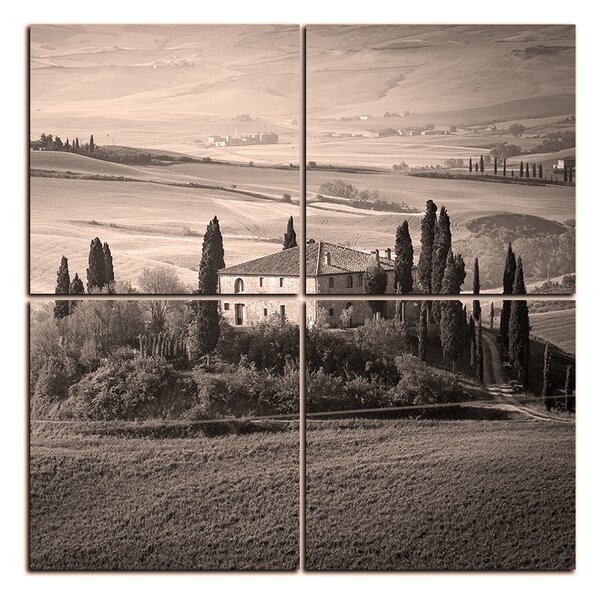 Obraz na plátne - Talianská venkovská krajina - štvorec 3156QE (60x60 cm)