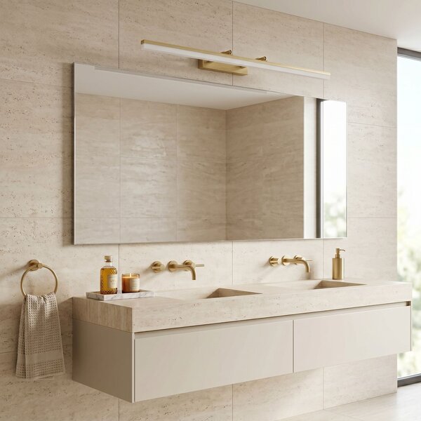 Toolight Toolight, LED nástenné svietidlo, 80cm, 13W, 4000K, 1000lm, APP1877-1W, Brúsené zlato, OSW-66032