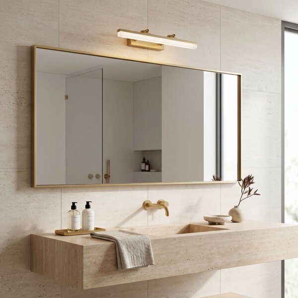 Toolight Toolight, LED nástenné svietidlo, 40cm, 6W, 4000K, 1000lm, APP1875-1W, Brúsené zlato, OSW-66030