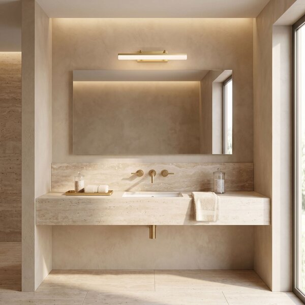 Toolight Toolight, LED nástenné svietidlo, 40cm, 6W, 4000K, 1000lm, APP1875-1W, Brúsené zlato, OSW-66030
