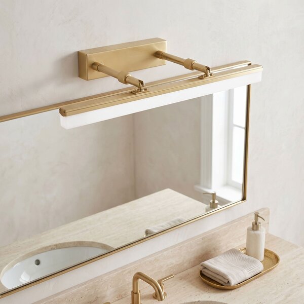 Toolight Toolight, LED nástenné svietidlo, 40cm, 6W, 4000K, 1000lm, APP1875-1W, Brúsené zlato, OSW-66030